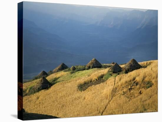Debirichwa Village in Early Morning, Simien Mountains National Park, Ethiopia-David Poole-Stretched Canvas