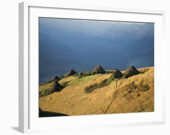 Debirichwa Village in Early Morning, Simien Mountains National Park, Ethiopia-David Poole-Framed Photographic Print