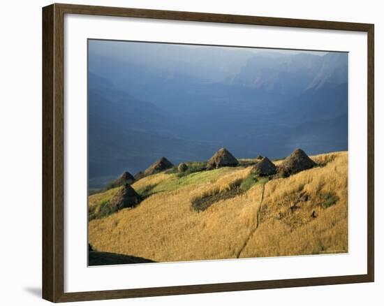 Debirichwa Village in Early Morning, Simien Mountains National Park, Ethiopia-David Poole-Framed Photographic Print