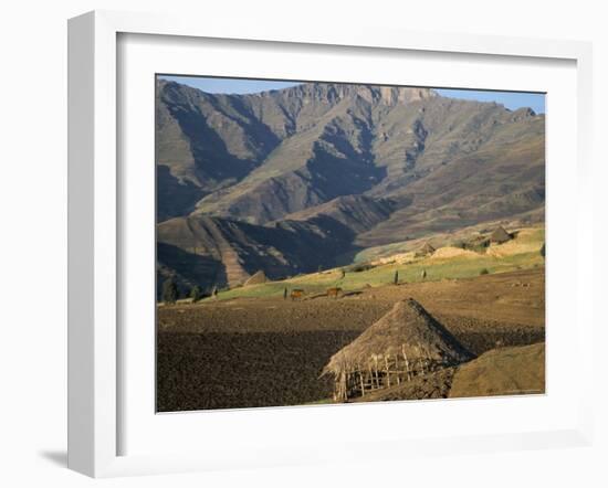 Debirichwa Village in Early Morning, Simien Mountains National Park, Ethiopia-David Poole-Framed Photographic Print