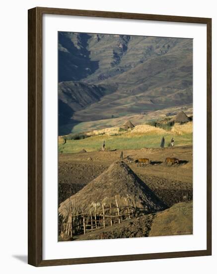 Debirichwa Village in Early Morning, Simien Mountains National Park, Ethiopia-David Poole-Framed Photographic Print