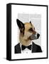 Debonair James Bond Dog-Fab Funky-Framed Stretched Canvas