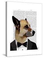 Debonair James Bond Dog-Fab Funky-Stretched Canvas