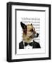 Debonair James Bond Dog-Fab Funky-Framed Art Print