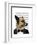 Debonair James Bond Dog-Fab Funky-Framed Art Print