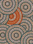 A Illustration Based On Aboriginal Style Of Dot Painting Depicting Circle Background-deboracilli-Framed Art Print