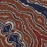 A Illustration Based On Aboriginal Style Of Dot Painting Depicting Circle Background-deboracilli-Art Print