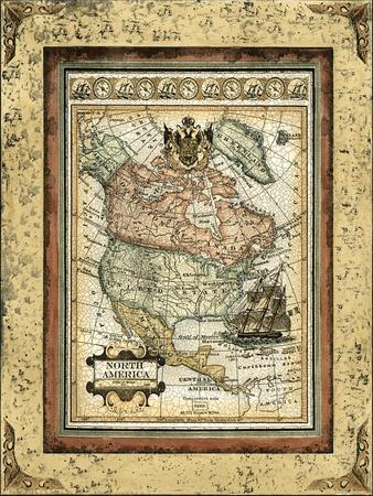 Crackled Map of North America