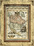 Crackled Map of North America-Deborah Bookman-Framed Stretched Canvas