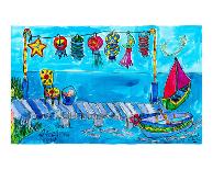 Beach Laundry-Deborah Cavenaugh-Framed Art Print