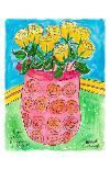 Vase of Yellow Roses-Deborah Cavenaugh-Art Print