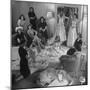 Debs of Omaha Aspire to be Queen: Last Years Queen and Her Court Look over Ballgowns-Herbert Gehr-Mounted Photographic Print