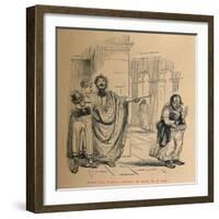 'Debtor and Creditor - Seizure of Goods for a Debt', 1852-John Leech-Framed Giclee Print