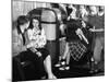 Debutantes with Dates at Local Malt Shop, Drinking Milkshakes-William C^ Shrout-Mounted Photographic Print