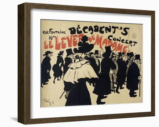 Decadent's Concert,Le Lever De Madame. Poster-Jules-Alexandre Grün-Framed Giclee Print