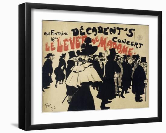 Decadent's Concert,Le Lever De Madame. Poster-Jules-Alexandre Grün-Framed Giclee Print