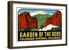 Decal for Garden of the Gods, Colorado Springs-null-Framed Art Print