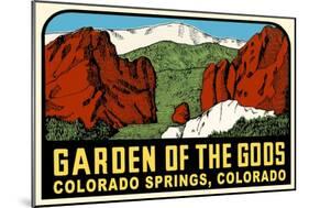 Decal for Garden of the Gods, Colorado Springs-null-Mounted Art Print