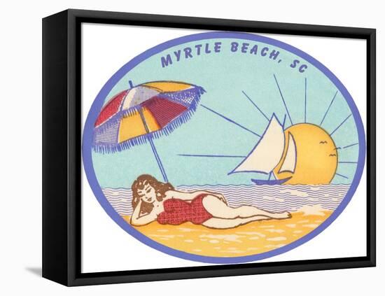 Decal of Myrtle Beach-null-Framed Stretched Canvas