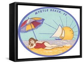 Decal of Myrtle Beach-null-Framed Stretched Canvas