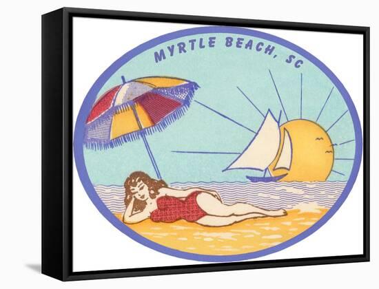 Decal of Myrtle Beach-null-Framed Stretched Canvas