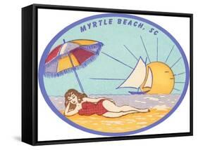 Decal of Myrtle Beach-null-Framed Stretched Canvas