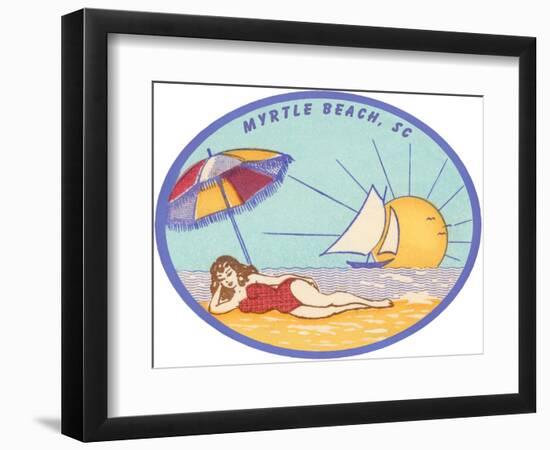 Decal of Myrtle Beach-null-Framed Art Print