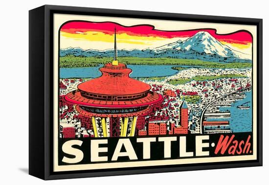 Decal of Seattle-null-Framed Stretched Canvas