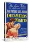 Decameron Nights, from Left: Louis Jourdan, Joan Fontaine, 1953-null-Stretched Canvas