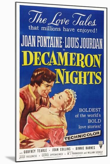 Decameron Nights, from Left: Louis Jourdan, Joan Fontaine, 1953-null-Mounted Art Print