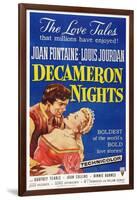 Decameron Nights, from Left: Louis Jourdan, Joan Fontaine, 1953-null-Framed Art Print