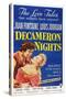 Decameron Nights, from Left: Louis Jourdan, Joan Fontaine, 1953-null-Stretched Canvas