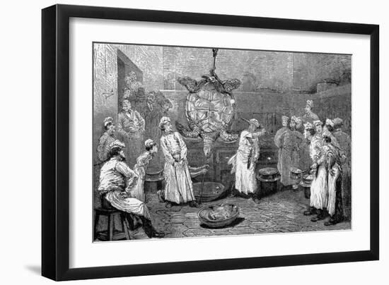 Decapitating a Turtle, Paris-null-Framed Art Print