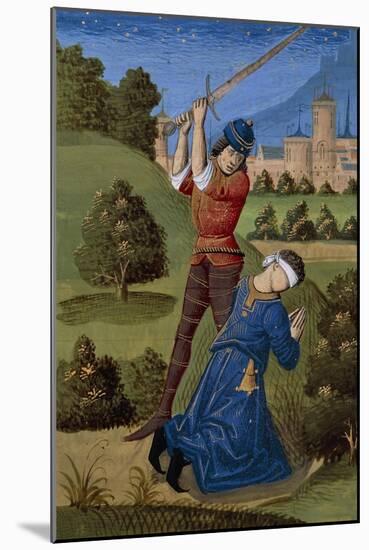 Decapitation, Miniature from the Bible of Pope John XXII-null-Mounted Giclee Print