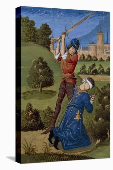 Decapitation, Miniature from the Bible of Pope John XXII-null-Stretched Canvas