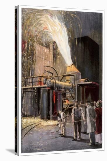 Decarburisation of Pig Iron in a Bessemer Converter, 1900-Gehrke-Stretched Canvas