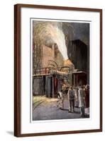 Decarburisation of Pig Iron in a Bessemer Converter, 1900-Gehrke-Framed Giclee Print