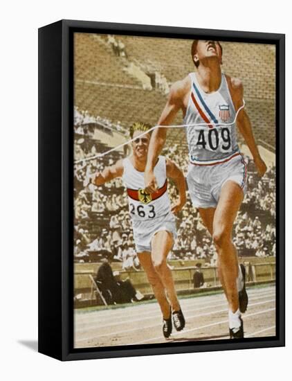 Decathlon: Charles (USA) Placed 4th in the 100 Metres-null-Framed Stretched Canvas