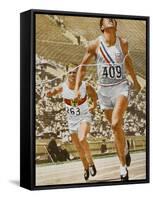 Decathlon: Charles (USA) Placed 4th in the 100 Metres-null-Framed Stretched Canvas