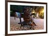 Decatur, Georgia - Bench Statue-Lantern Press-Framed Premium Giclee Print