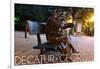 Decatur, Georgia - Bench Statue-Lantern Press-Framed Art Print