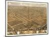 Decatur, Illinois - Panoramic Map-Lantern Press-Mounted Art Print