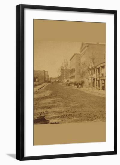 Decatur Street, Masonic Hall, and Trout House-George N. Barnard-Framed Art Print