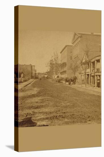 Decatur Street, Masonic Hall, and Trout House-George N. Barnard-Stretched Canvas