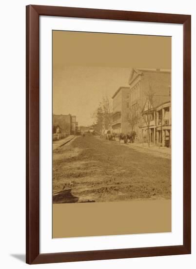 Decatur Street, Masonic Hall, and Trout House-George N. Barnard-Framed Art Print