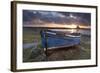 Decaying Fishing Boat on Holy Island at Dawn, with Lindisfarne Castle Beyond, Northumberland-Adam Burton-Framed Photographic Print