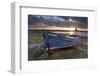 Decaying Fishing Boat on Holy Island at Dawn, with Lindisfarne Castle Beyond, Northumberland-Adam Burton-Framed Photographic Print