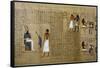 Deceased Being Escorted by Anubis and Deceased before Osiris-null-Framed Stretched Canvas
