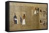 Deceased Being Escorted by Anubis and Deceased before Osiris-null-Framed Stretched Canvas