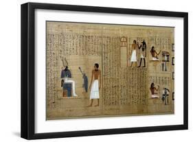Deceased Being Escorted by Anubis and Deceased before Osiris-null-Framed Giclee Print